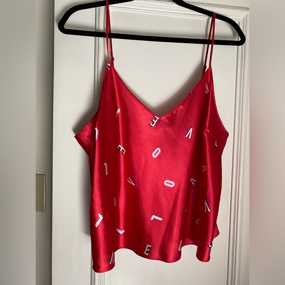 Victoria's Secret Other - NWOT Victoria’s Secret Red satin crop top